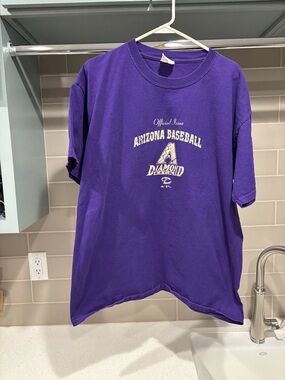 Vintage 2005 Arizona Diamondbacks Purple Graphic Tee Majestic Size XL